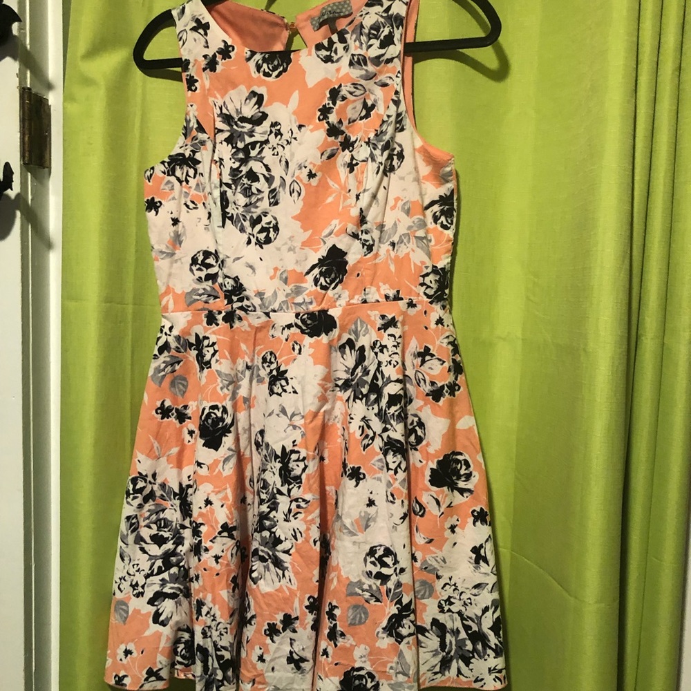 Peach floral dress